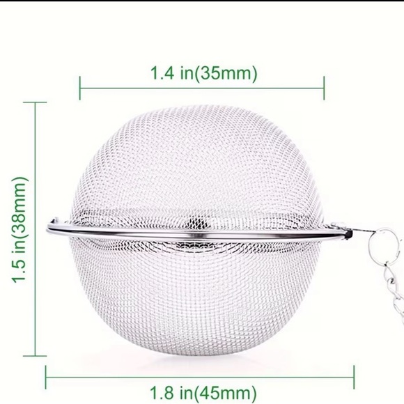 2 Silver Mesh Ball Tea Infusers - Picture 8 of 12